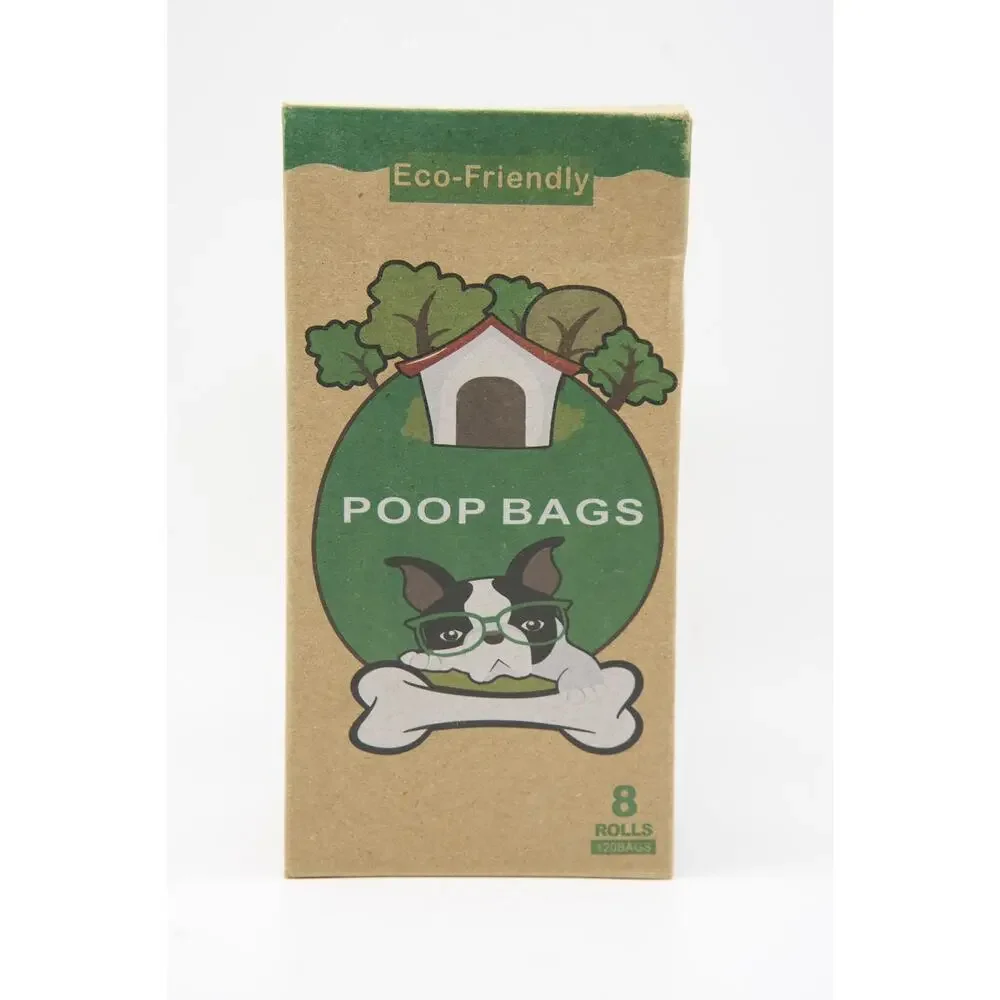 Dog Poop Bags, Ecofriendly, 8 Rolls, Pet Waste Bag, with FREE Bag Dispenser